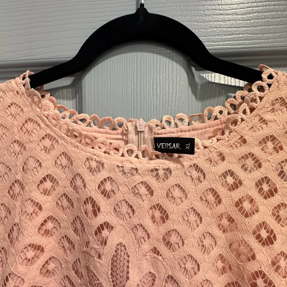 Peach Lace Wedding Dress - Picture 4 of 9